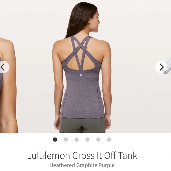 Lululemon Cross It Off Tank - 8 - Heathered Graphite Purple - Picture 4 of 12